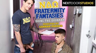 Handsome Fratboy Doorman Bribes Cute Pledge - Evan Knoxx, Kyle Wyncrest - NextDoorStudios