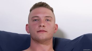 Straight Army Teen Boy Jerks Cock While Watching Porn