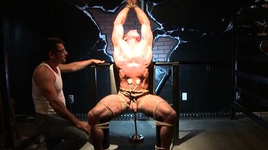 Sadist Mulengro Torments Submissive Gay Jock With Electrodes