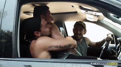 NextDoorBuddies - Hot Gay Couple Fuck Muscle Hitchhiker