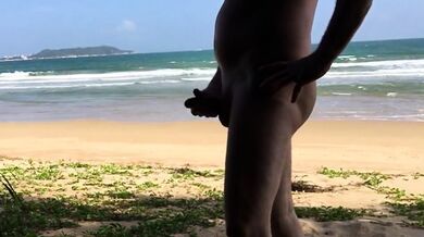 Outdoor Beach Fun with a Big Cock